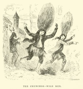 The Chunchos, wild men by Edouard Riou